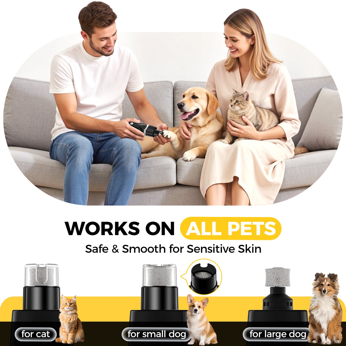 Kfonla Pet Grooming Kit, Dog Clippers for Grooming Thick Hair, Professional Dog Grooming Clippers,Rechargeable Cordless Dog Shears for Grooming And Dog hair Trimmer